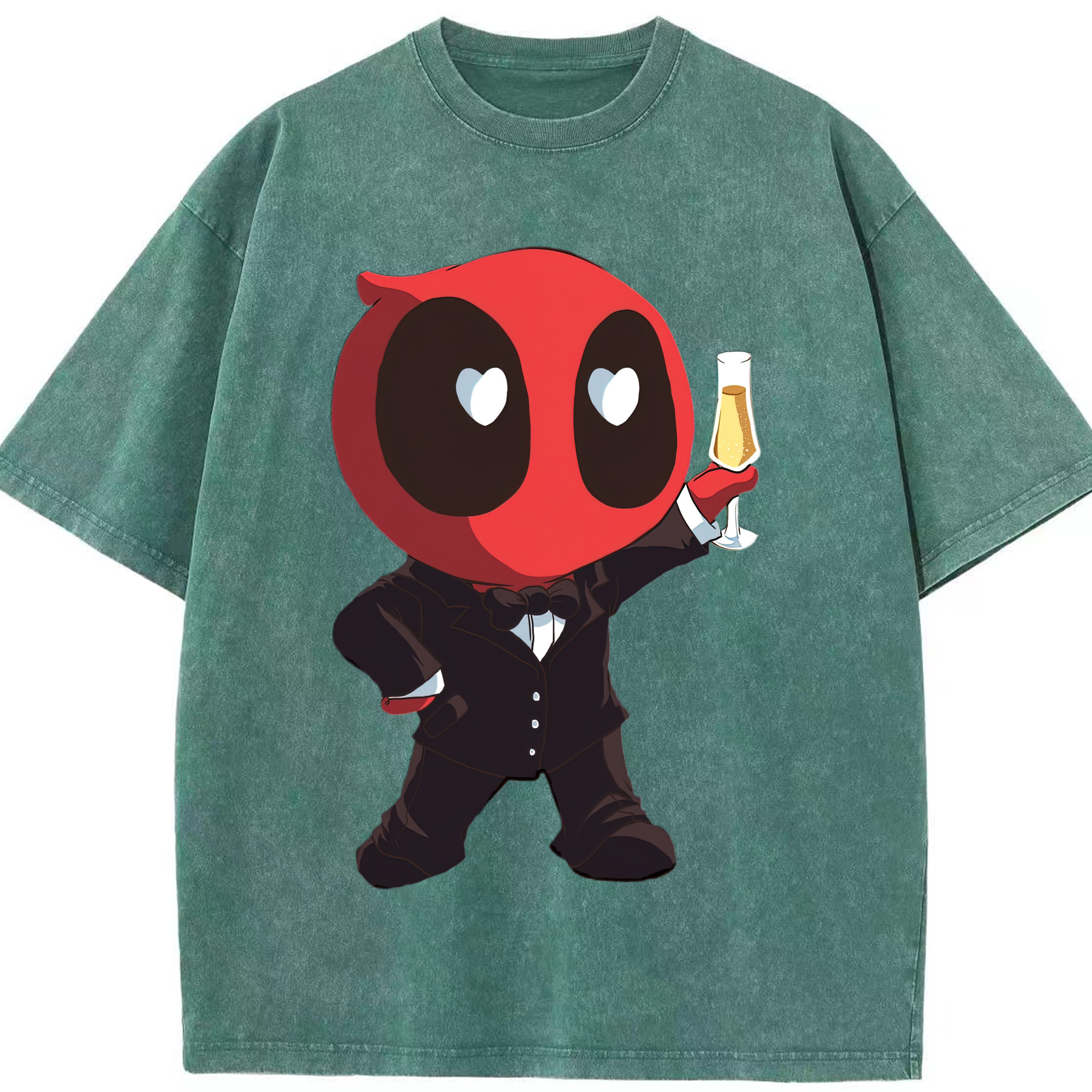 （画像用） Deadpool デッドプール 綿100% ヴィンテージ風 半袖Tシャツ（フロントプリント）
